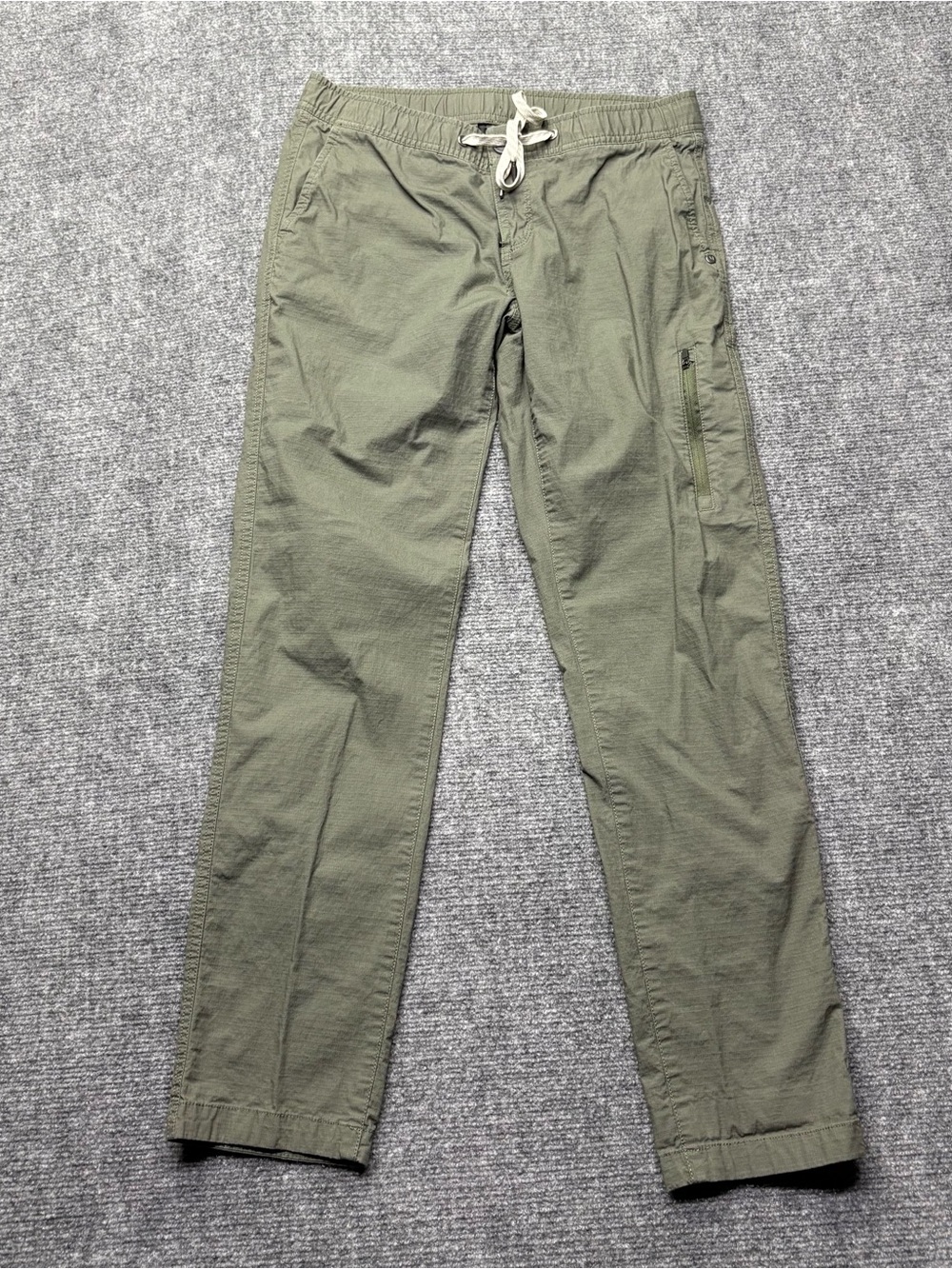 Vuori Pants Women Small Green Organic Cotton Ripstop Climber Elastic Waist VW401